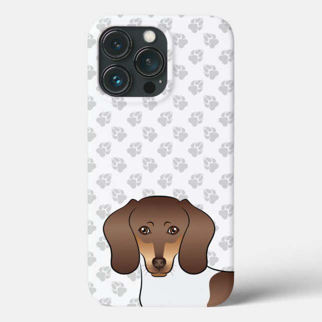 Schokolade & Tan Pied Kurze Dackel Case-Mate iPhone Hülle (Rückseite)