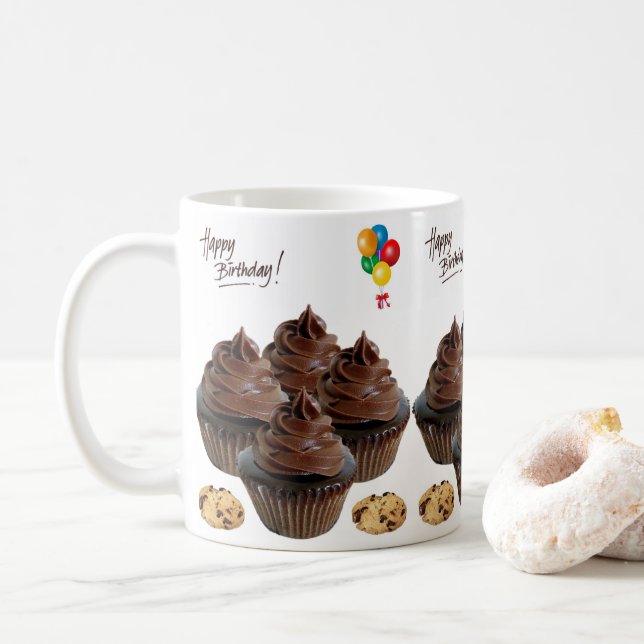 Schokolade Tasse Happy Birthday Tasse (Mit Donut)