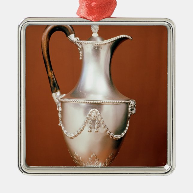 Schokolade-Topf, mit repousse Entwurf und Ornament Aus Metall (Vorne)