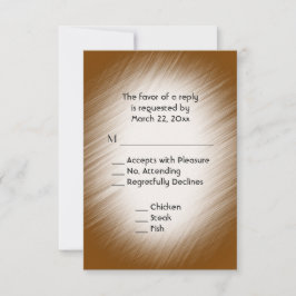 Schokolade UAWG mit Menü RSVP Karte