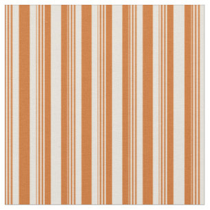 Schokolade und Beige Farbige Linde/Streifen-Muster Stoff