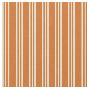 Schokolade und beige Linien Stoff