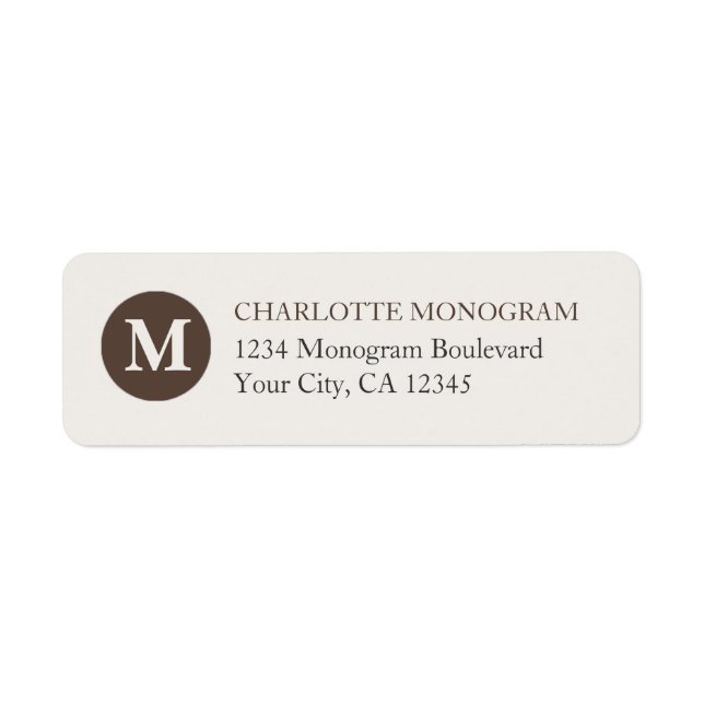 Schokolade und Creme Monogramm (Vorne)