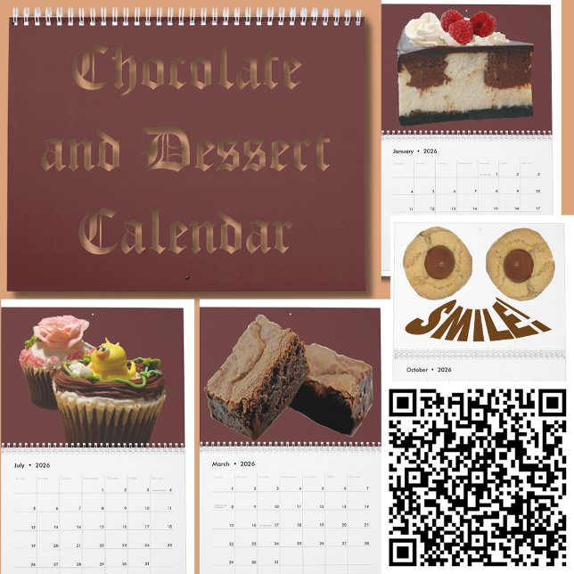 Schokolade- und Dessertkalender 20XX Kalender (Chocolate Lovers & Dessert Sweet Treats Photos Calendar)
