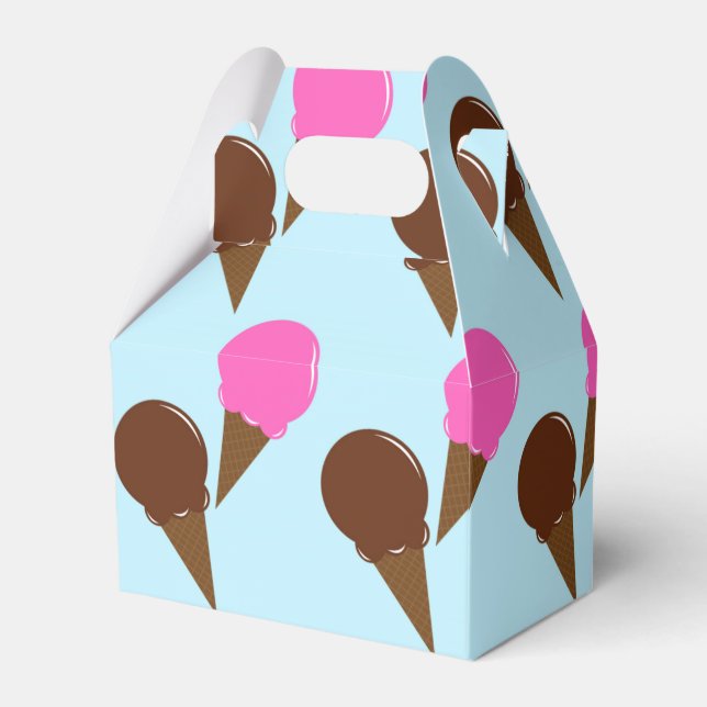 Schokolade und Erdbeere Eiscreme Gastgeschenke Sch Geschenkschachtel (Vorderseite)