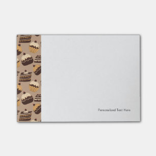 Schokolade und Gebäck 3 Post-it Klebezettel