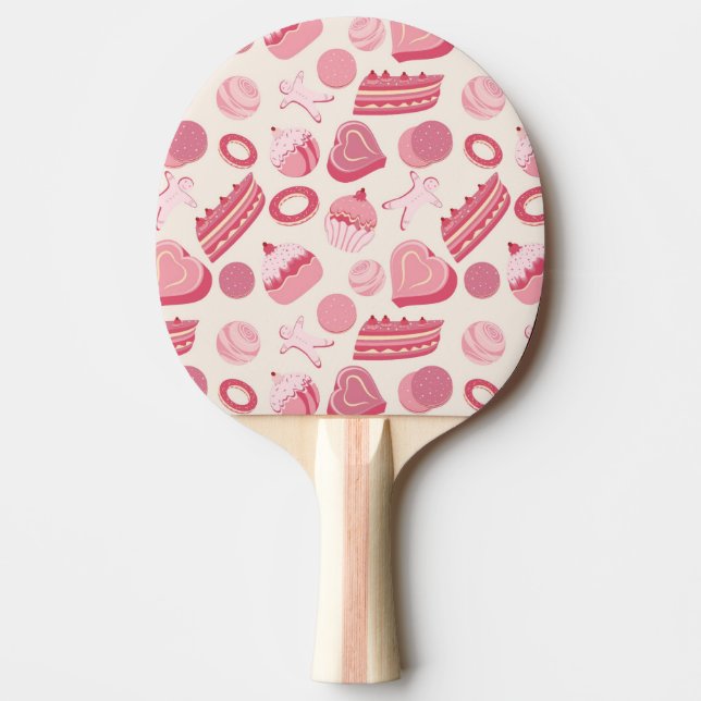Schokolade und Gebäck Muster 2 Tischtennis Schläger (Vorderseite)