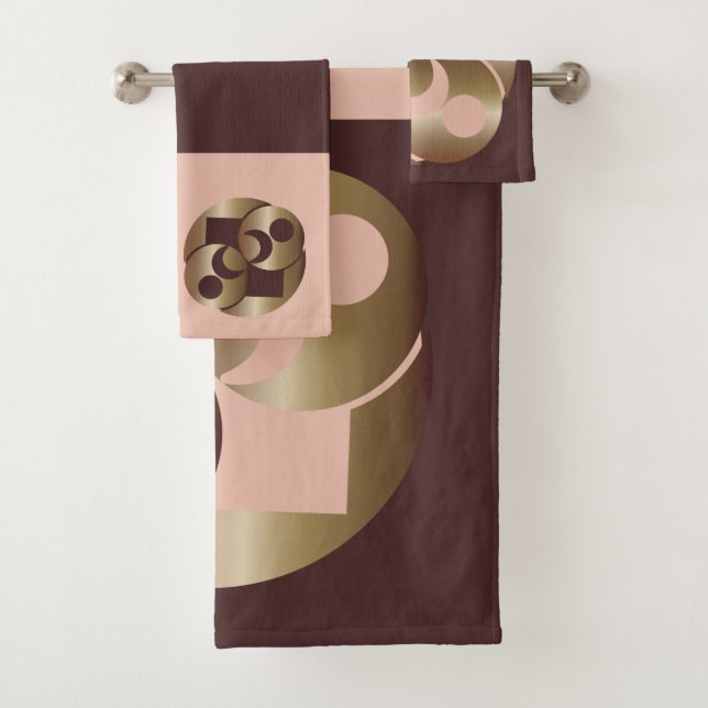 Schokolade und Gold Planeten Mond Badhandtuch Set (Insitu)
