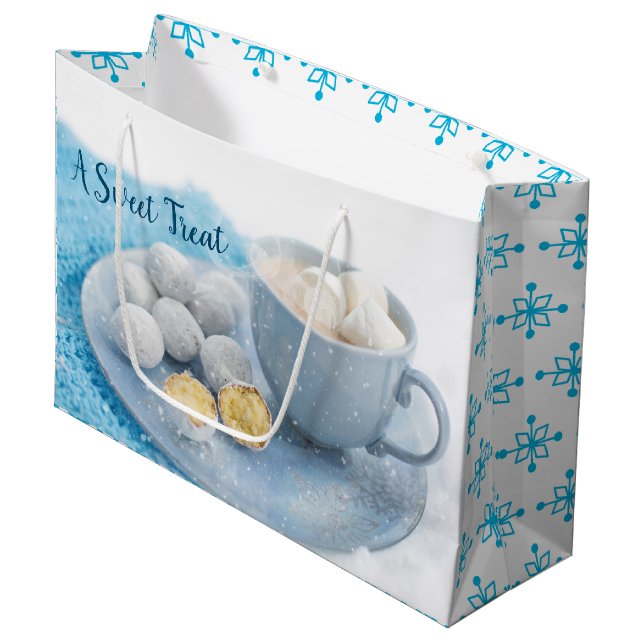 Schokolade und Leckereien Große Geschenktüte (Vorderseite Schrägansicht)