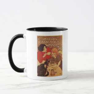 Schokolade und Mutter und Tochter des Tee-Co Tasse