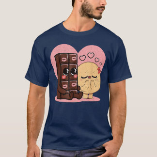 Schokolade und Pfannkuchen Paare lieben süße romc T-Shirt