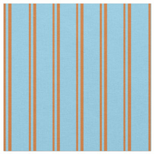 Schokolade- und Sky Blue Stripes/Lines-Muster Stoff