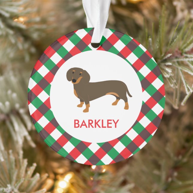Schokolade und Tan-Dackel Ornament (Baum)