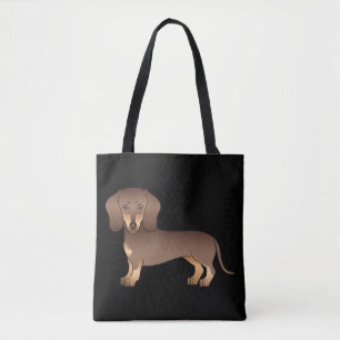 Schokolade und Tan Kurz Hair Dackel - Schwarz Tasche