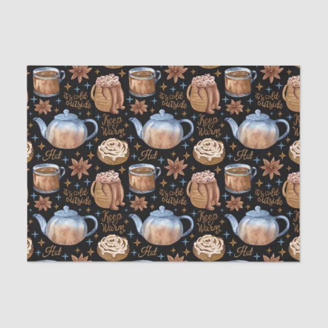 Schokolade und Zimt Seidenpapier (Vorderseite)