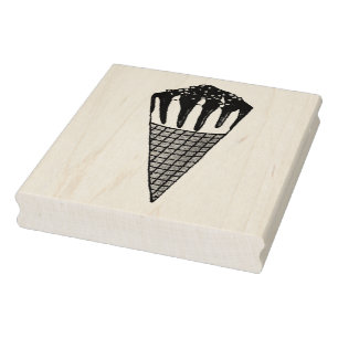 Schokolade Vanilla Ice Creme Nutty Nuts Buddy Cone Gummistempel