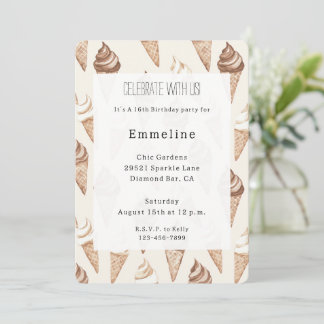 Schokolade Vanilla Ice Einladung