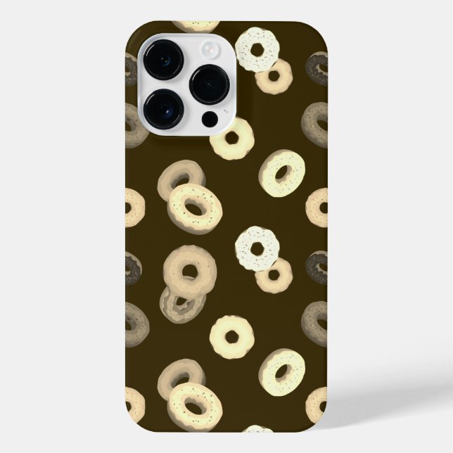 Schokolade Vanille spendet elegantes Muster braun iPhone 14 Pro Max Hülle (Rückseite)