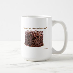 Schokolade vergeudete Kuchen-Tasse Kaffeetasse