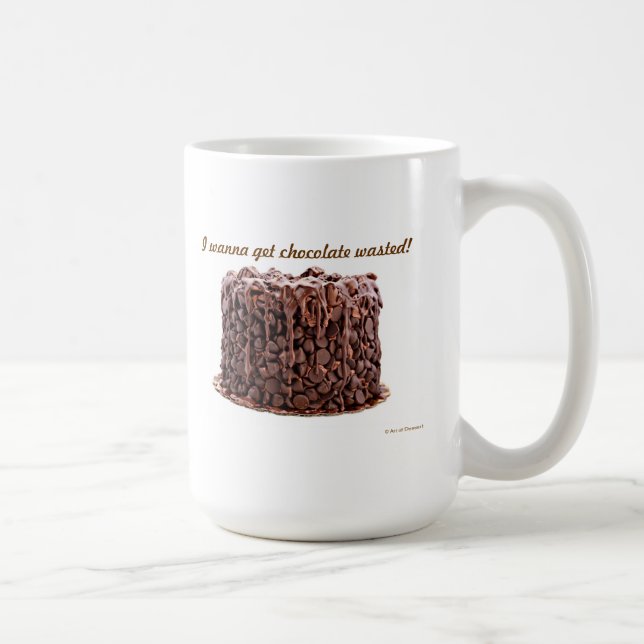 Schokolade vergeudete Kuchen-Tasse Kaffeetasse (Rechts)