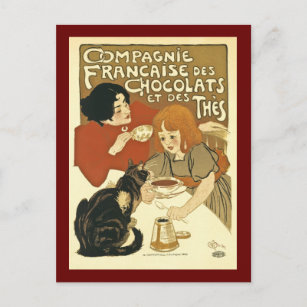 Schokolade Vintage französische Werbeschokolade Postkarte
