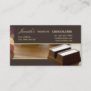 Schokolade - Visitenkarten für Lebensmittel Visitenkarte