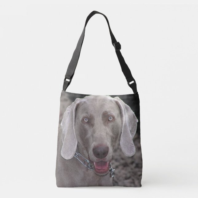 Schokolade Weimaraner Tragetaschen Mit Langen Trägern (Rückseite)