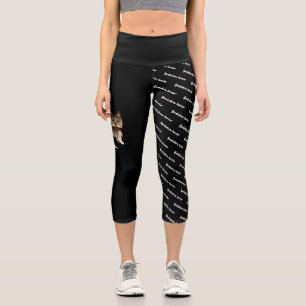 Schokolade Yorkie & Hunde Name und Rasse Capri Leggings