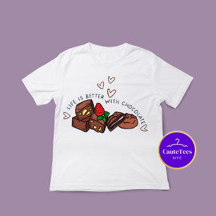 Schokolade Zitat Grafisch T-Shirt