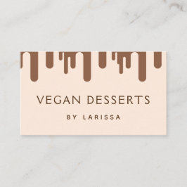 Schokolade Zuckerguss Tropfen Vegan Dessert Social Visitenkarte
