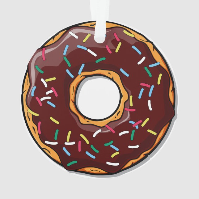Schokoladen-Cartoon-Krapfen mit besprüht Ornament (Rückseite)