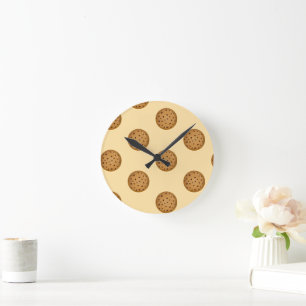 Schokoladen-Chip-Keks  Runde Wanduhr