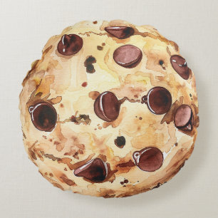 Schokoladen Chip Kekse Rundes Kissen