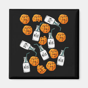 Schokoladen Chip Kekse und Milch Lustiger Kostüm Magnet