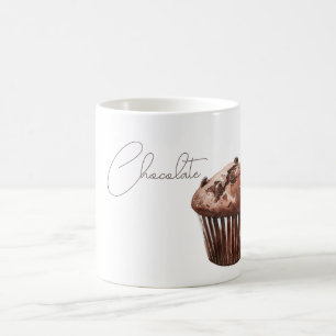 Schokoladen-Chip-Muffin-Cupcake Kaffeetasse