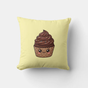 Schokoladen-Cupcake-Kawaii-Kissen Kissen