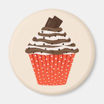 Schokoladen-Cupcake-Magnet