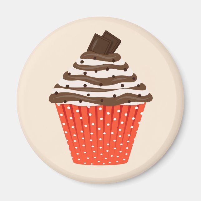 Schokoladen-Cupcake-Magnet Magnet (Vorne)