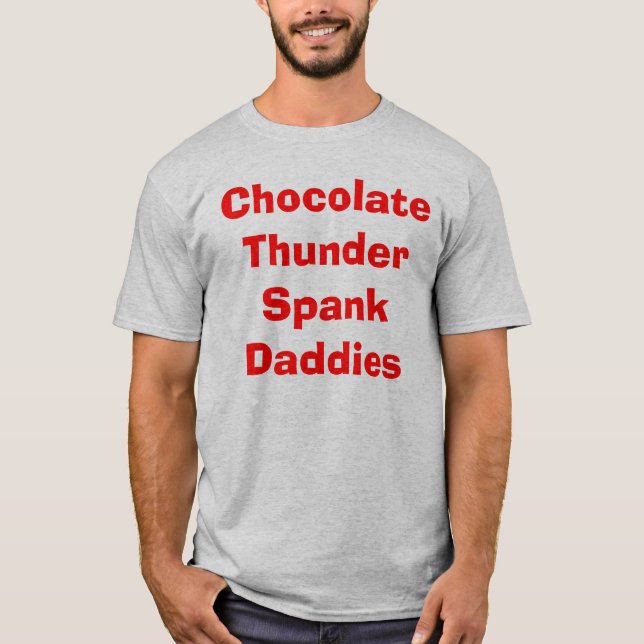 Schokoladen-Donner-Tracht- Prügelvatis T-Shirt (Vorderseite)