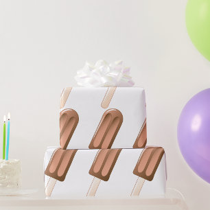 Schokoladen-Eis-am-Stiel Geschenkpapier