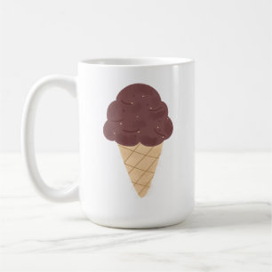 Schokoladen-Eiscreme-Kegel-Geschenk für Foodies Kaffeetasse