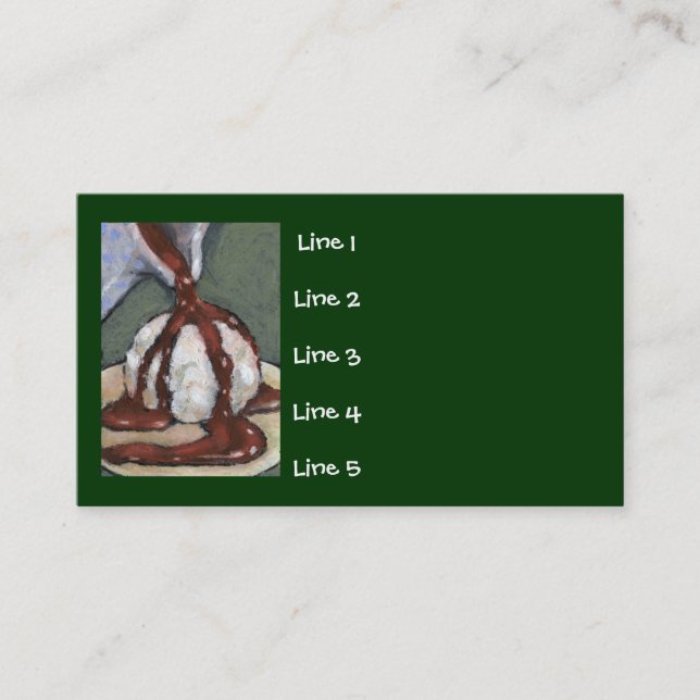 SCHOKOLADEN-EISCREME-VISITENKARTEN VISITENKARTE (Vorderseite)