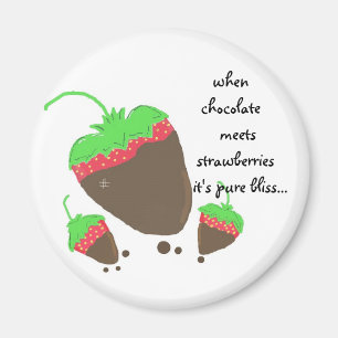 Schokoladen Erdbeeren Magnet