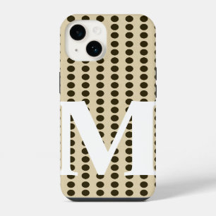 Schokoladen-Gewürz-Stimmungs-Punkte mit Monogramm iPhone 14 Hülle