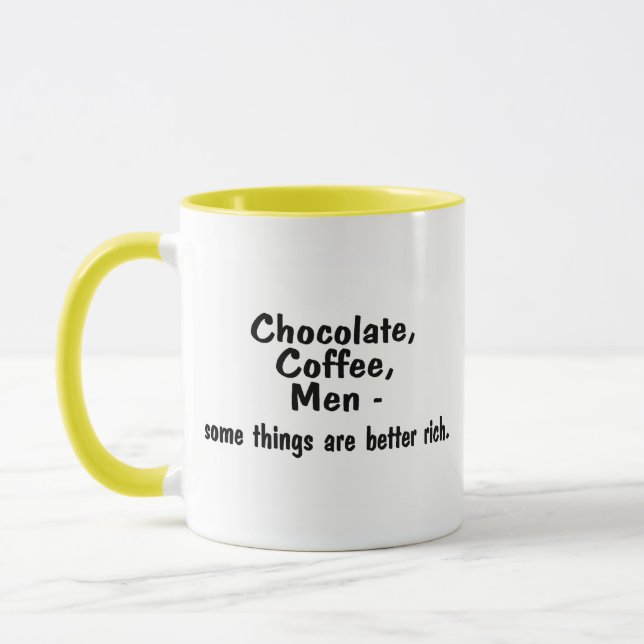 Schokoladen-Kaffee-Männer einige Sachen sind Tasse (Links)
