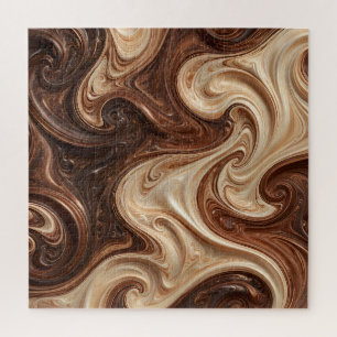 Schokoladen-Kapuziner-Swirbel Reicher Textur