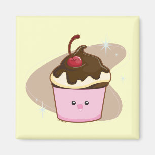 Schokoladen-Kirschkleiner kuchen Magnet