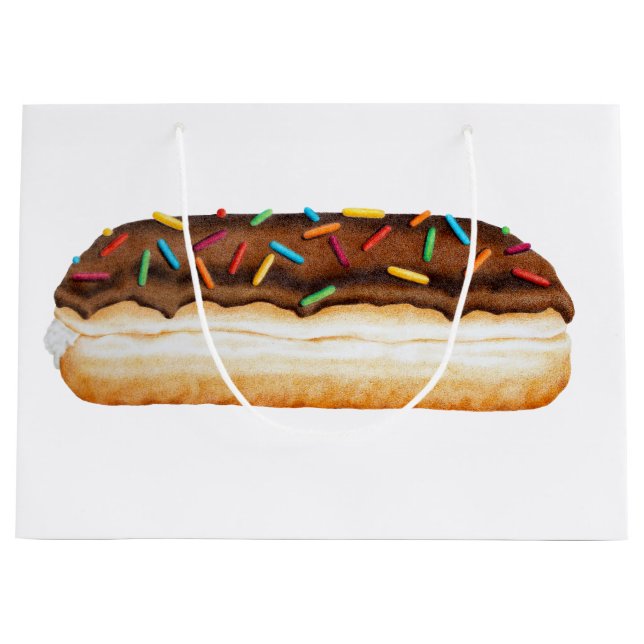 Schokoladen-Krapfen-Geschenk-Tasche Große Geschenktüte (Vorderseite)