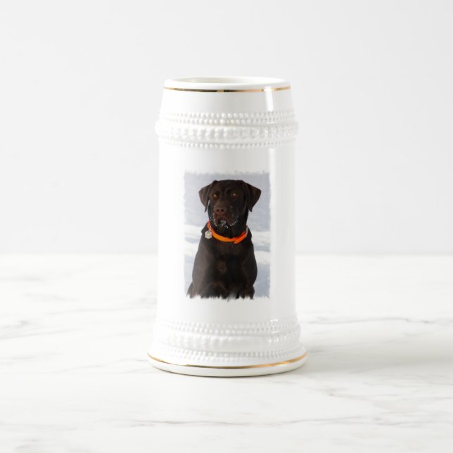 Schokoladen-Labrador-Bier-Tasse Bierglas (Mittel)