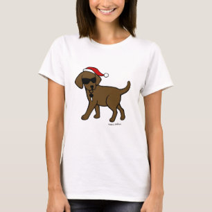 Schokoladen-Labrador-Cartoon-WeihnachtsShirts T-Shirt